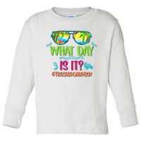 What Day Is It Teacher On Break Summer Vibes Funny Teacher Toddler Long Sleeve Shirt