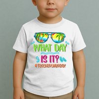 What Day Is It Teacher On Break Summer Vibes Funny Teacher Toddler T-Shirt