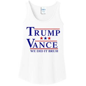 We Did It Bruh Trump Vance 2024 Ladies Essential Tank