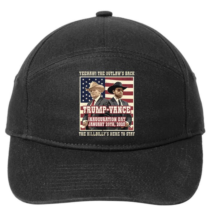 We Did It The Outlaw And The Hillbilly Trump Vance Victory 7-Panel Snapback Hat