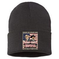 We Did It The Outlaw And The Hillbilly Trump Vance Victory Sustainable Knit Beanie