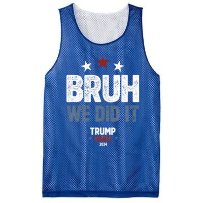 We Did It We Won Trump Vance Mesh Reversible Basketball Jersey Tank