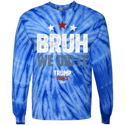 We Did It We Won Trump Vance Tie-Dye Long Sleeve Shirt