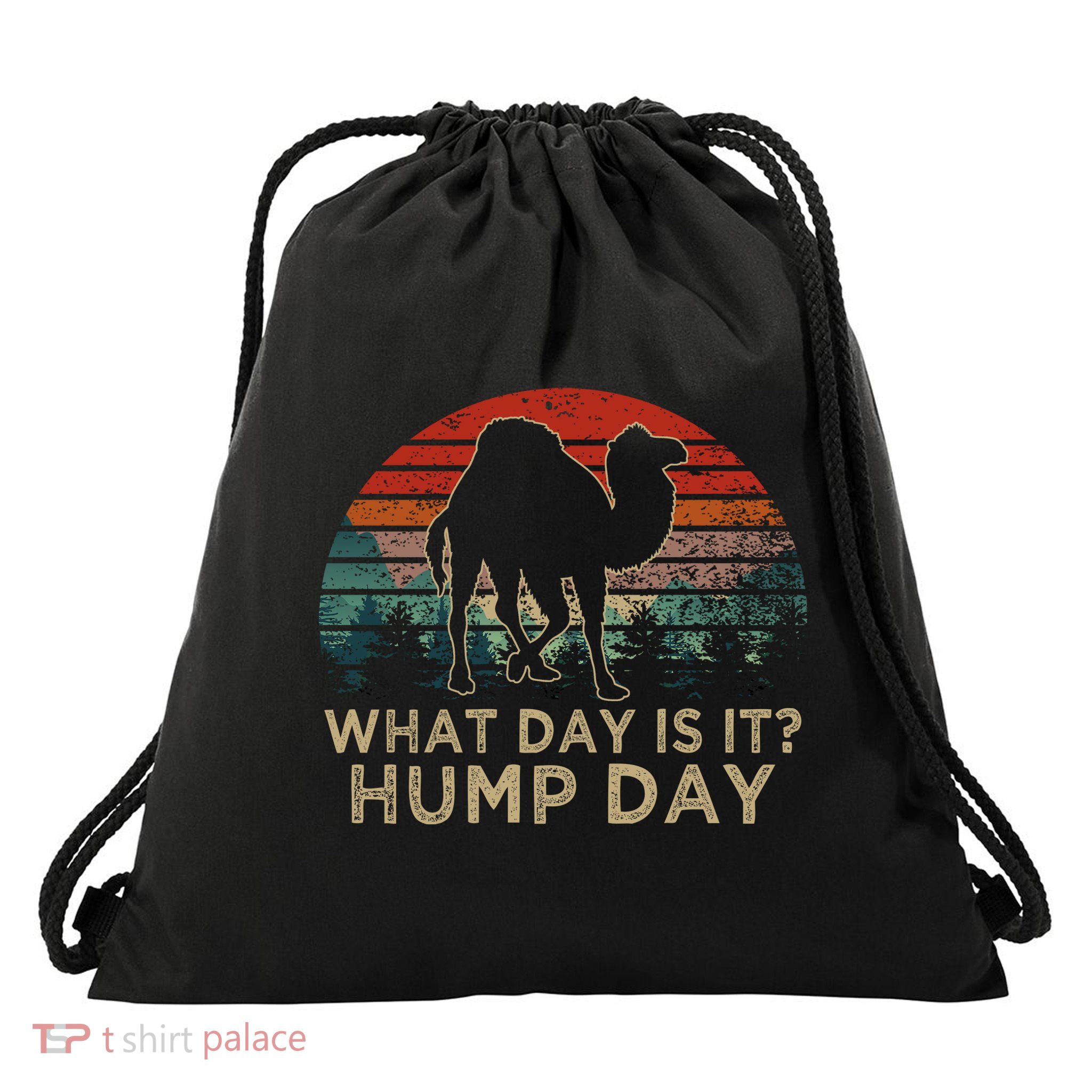 What Day Is It Hump Day Drawstring Bag