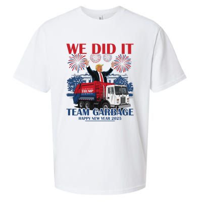 We Did It Team Garbage Trump 2025 Happy New Year Patriotic Sueded Cloud Jersey T-Shirt