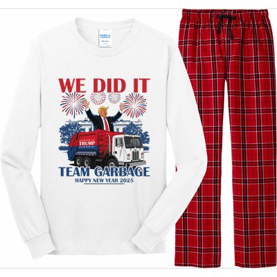 We Did It Team Garbage Trump 2025 Happy New Year Patriotic Long Sleeve Pajama Set