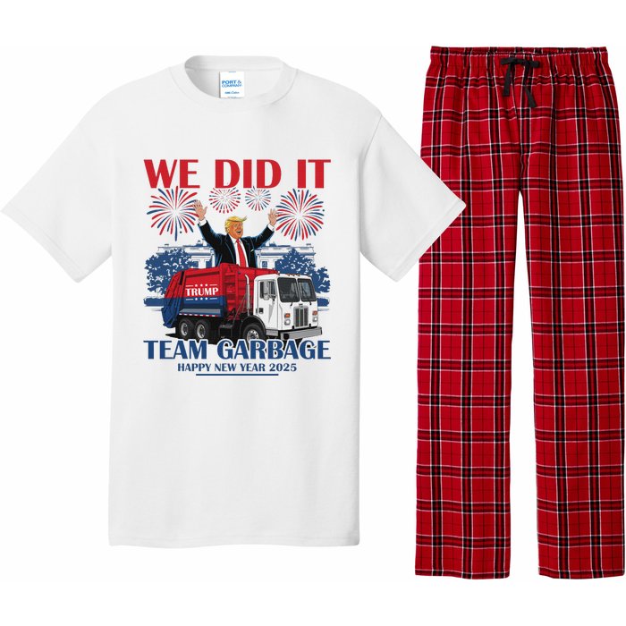 We Did It Team Garbage Trump 2025 Happy New Year Patriotic Pajama Set