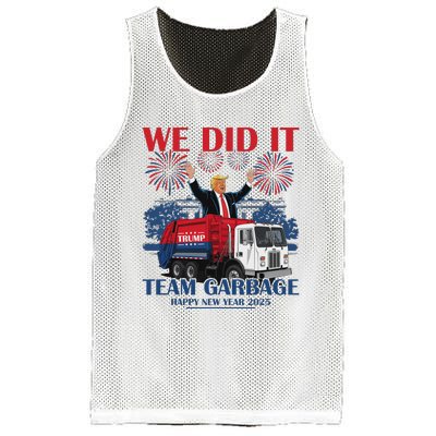 We Did It Team Garbage Trump 2025 Happy New Year Patriotic Mesh Reversible Basketball Jersey Tank