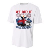 We Did It Team Garbage Trump 2025 Happy New Year Patriotic Performance Sprint T-Shirt