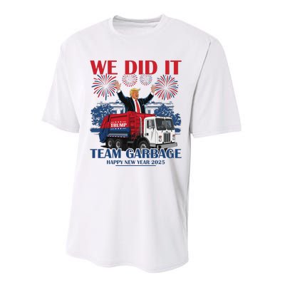 We Did It Team Garbage Trump 2025 Happy New Year Patriotic Performance Sprint T-Shirt