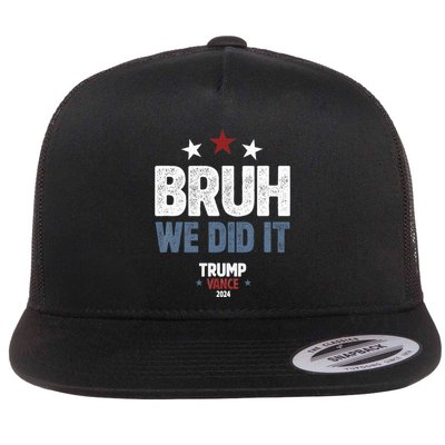 We Did It We Won Trump Vance Flatbill Hat