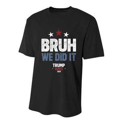 We Did It We Won Trump Vance Youth Performance Sprint T-Shirt