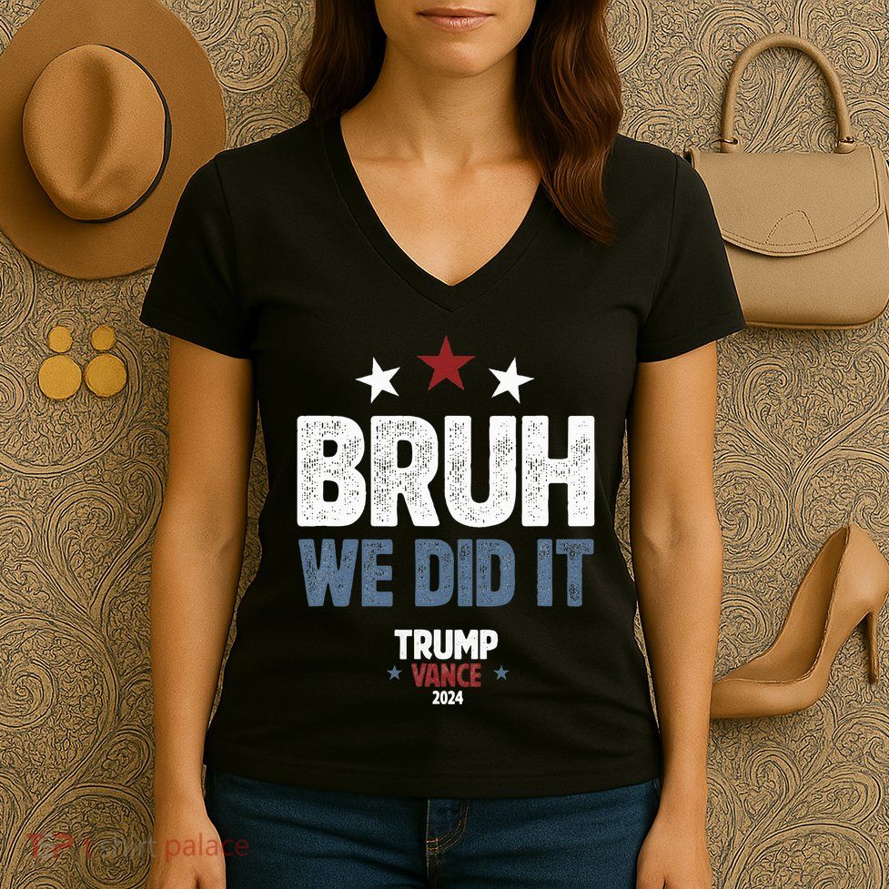 We Did It We Won Trump Vance Women's V-Neck T-Shirt