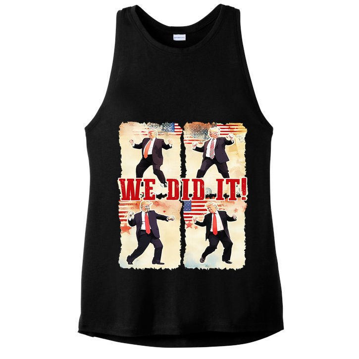 We Did It Trump Dancing Trump Inauguration Day 2025 47th Ladies PosiCharge Tri-Blend Wicking Tank