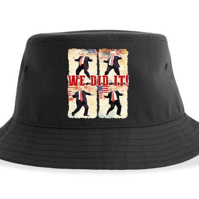 We Did It Trump Dancing Trump Inauguration Day 2025 47th Sustainable Bucket Hat