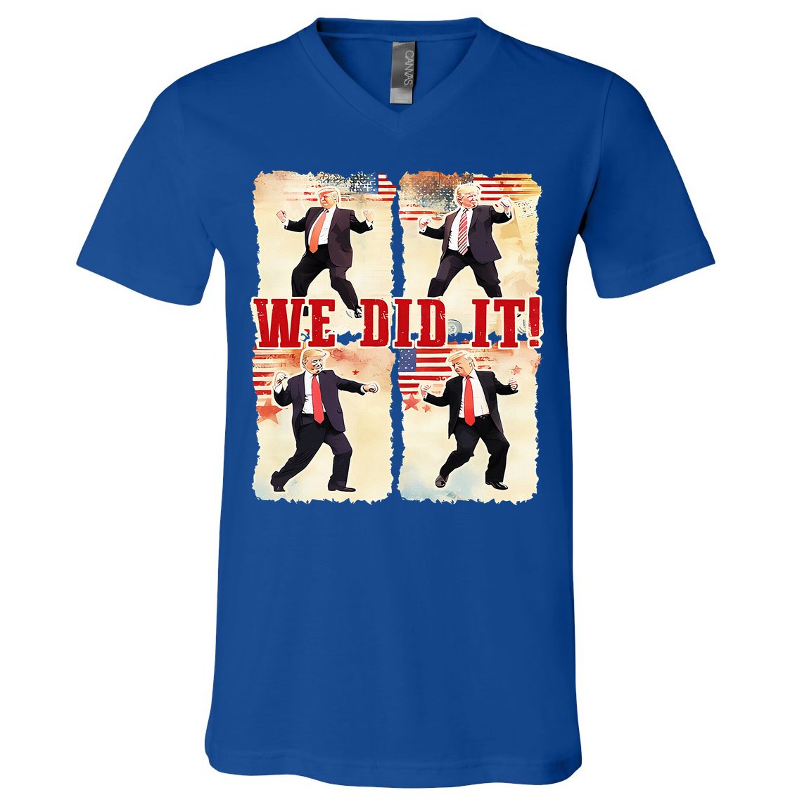 We Did It Trump Dancing Trump Inauguration Day 2025 47th V-Neck T-Shirt