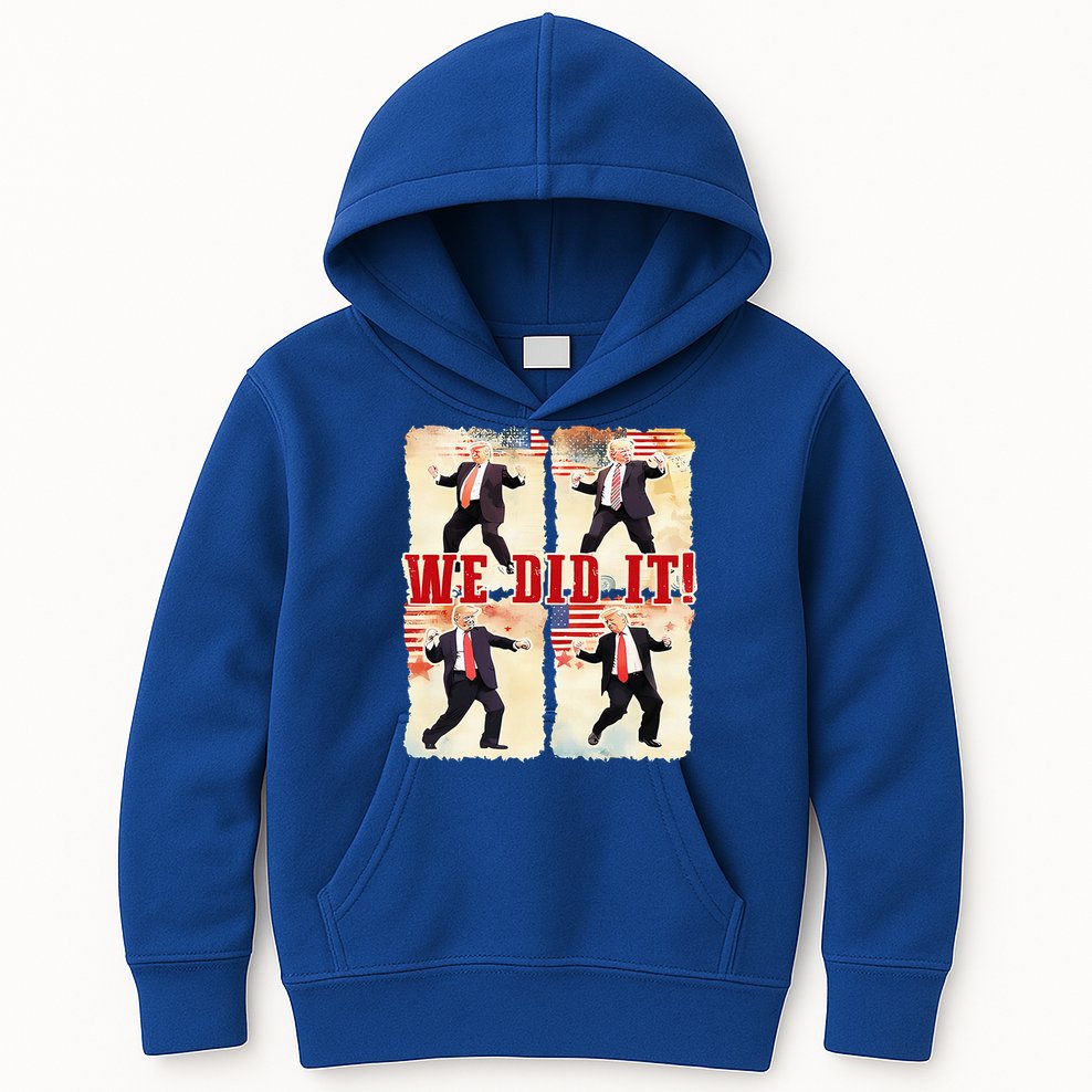 We Did It Trump Dancing Trump Inauguration Day 2025 47th Kids Hoodie
