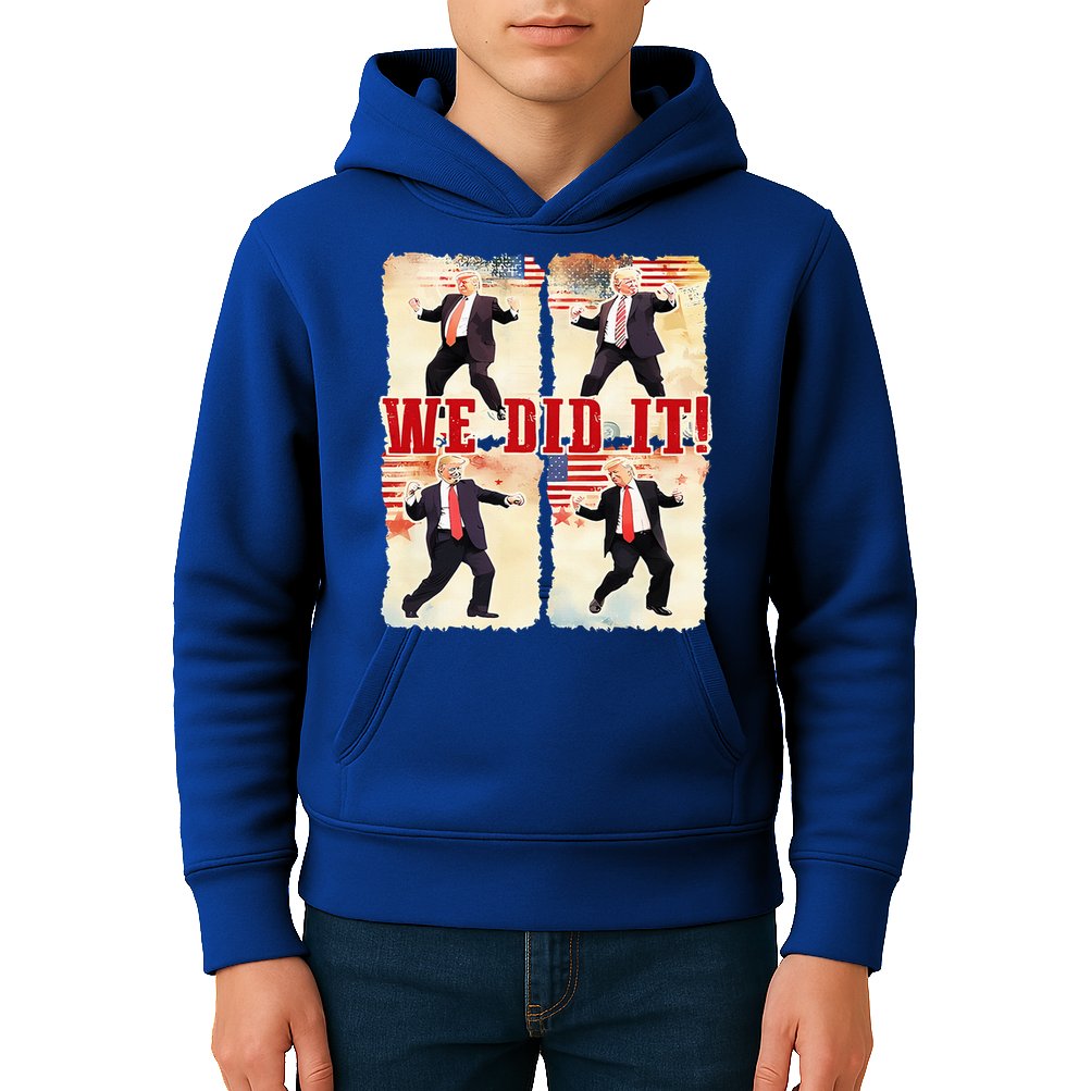 We Did It Trump Dancing Trump Inauguration Day 2025 47th Kids Hoodie