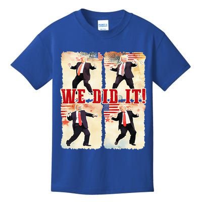 We Did It Trump Dancing Trump Inauguration Day 2025 47th Kids T-Shirt