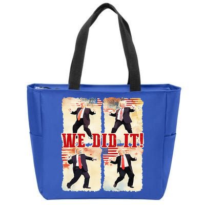 We Did It Trump Dancing Trump Inauguration Day 2025 47th Zip Tote Bag