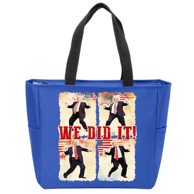 We Did It Trump Dancing Trump Inauguration Day 2025 47th Zip Tote Bag