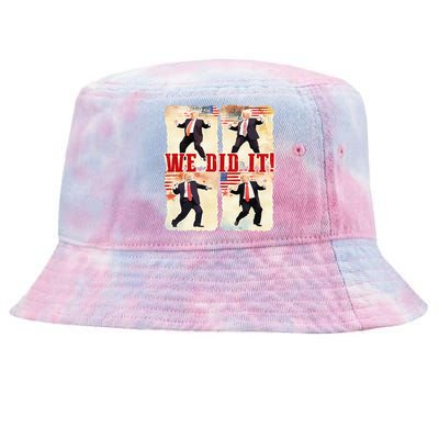 We Did It Trump Dancing Trump Inauguration Day 2025 47th Tie-Dyed Bucket Hat