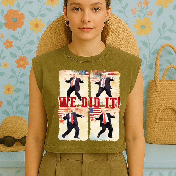We Did It Trump Dancing Trump Inauguration Day 2025 47th Garment-Dyed Women's Muscle Tee
