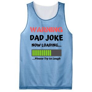 Warning Dad Joke Now Loading Please Try To Laugh Funny Gift Mesh Reversible Basketball Jersey Tank