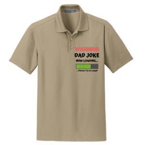 Warning Dad Joke Now Loading Please Try To Laugh Funny Gift Dry Zone Grid Polo