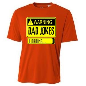 Warning Dad Jokes Loading Funny Dad Gift Cooling Performance Crew T-Shirt