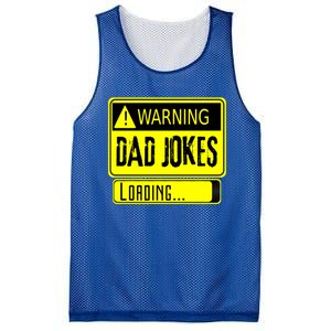 Warning Dad Jokes Loading Funny Dad Gift Mesh Reversible Basketball Jersey Tank