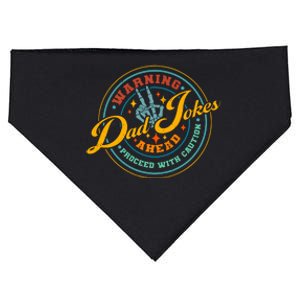 Warning Dad Jokes Ahead Proceed With Caution USA-Made Doggie Bandana