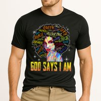 Wo Distressed Juneteenth Black History Awesome God Says I Am Cooling Performance Crew T-Shirt