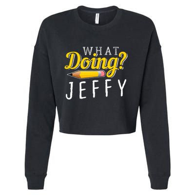 What Doing Jeffy Cropped Pullover Crew