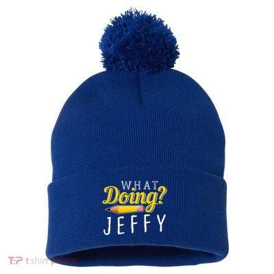 What Doing Jeffy Pom Pom 12in Knit Beanie
