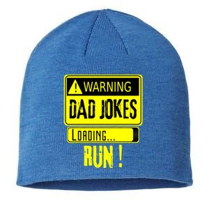 Warning Dad Jokes Loading Funny Sarcastic Humor Father Jokes Gift Sustainable Beanie