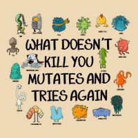 What DoesnT Kill You Mutates And Tries Again Drawstring Bag