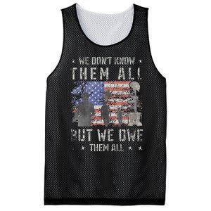 We Dont Know Them All But We Owe Them All Veterans Day Mesh Reversible Basketball Jersey Tank