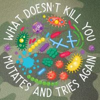 What Doesnt Kill You Mutates And Tries Again Funny Biology Legacy Tie Dye Trucker Hat