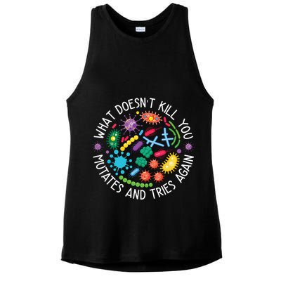 What Doesnt Kill You Mutates And Tries Again Funny Biology Ladies PosiCharge Tri-Blend Wicking Tank