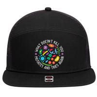 What Doesnt Kill You Mutates And Tries Again Funny Biology 7 Panel Mesh Trucker Snapback Hat