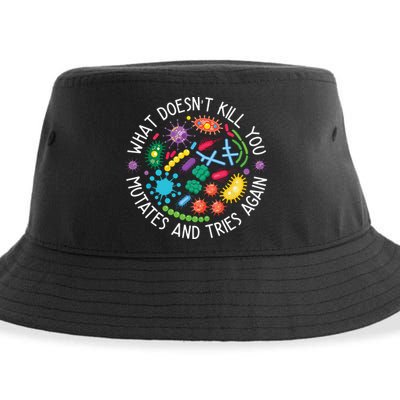 What Doesnt Kill You Mutates And Tries Again Funny Biology Sustainable Bucket Hat