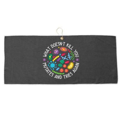 What Doesnt Kill You Mutates And Tries Again Funny Biology Large Microfiber Waffle Golf Towel