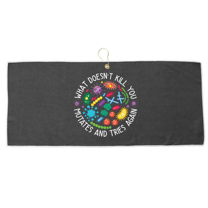 What Doesnt Kill You Mutates And Tries Again Funny Biology Large Microfiber Waffle Golf Towel