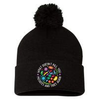 What Doesnt Kill You Mutates And Tries Again Funny Biology Pom Pom 12in Knit Beanie