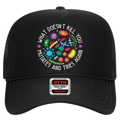 What Doesnt Kill You Mutates And Tries Again Funny Biology Trucker Hat