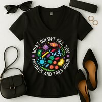 What Doesnt Kill You Mutates And Tries Again Funny Biology Women's V-Neck T-Shirt