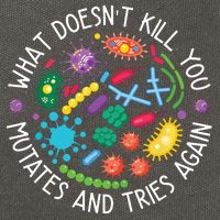 What Doesnt Kill You Mutates And Tries Again Funny Biology Cotton Canvas Backpack