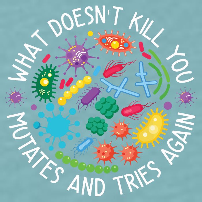 What Doesnt Kill You Mutates And Tries Again Funny Biology Sueded Cloud Jersey T-Shirt
