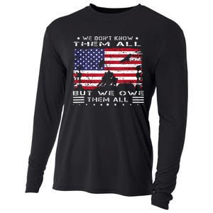 We Dont Know Them All But We Owe Them All Veterans Day Flag Cooling Performance Long Sleeve Crew